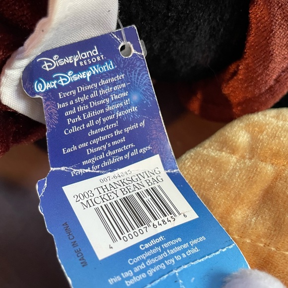 2003 Thanksgiving Mickey and Minnie Plush - Picture 9 of 9